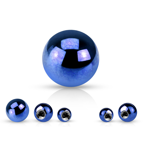 Balletje 6 mm titanium blauw